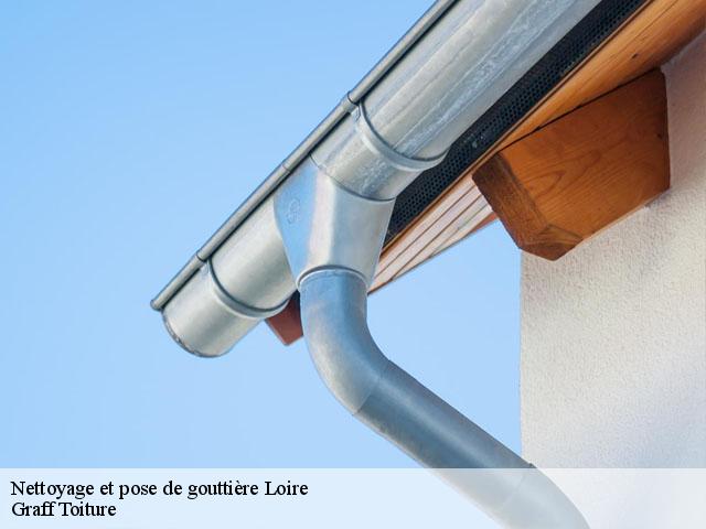 Nettoyage et pose de gouttière 42 Loire Graff Toiture