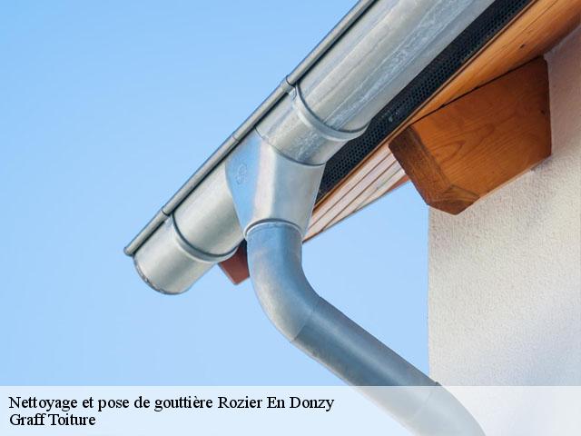 Nettoyage et pose de gouttière  rozier-en-donzy-42810 Graff Toiture